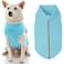 Gooby Zip Up Fleece Dog Sweater Turquoise 2XLarge Warm Pullover Fleece Stepin Dog Jacket with Dual D Ring Leash for Small to Medium Dogs