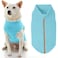 Gooby Zip Up Fleece Dog Sweater Turquoise 2XLarge Warm Pullover Fleece Stepin Dog Jacket with Dual D Ring Leash for Small to Medium Dogs