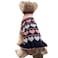 JECIKELON Jecikelon Pet Dog Long Sweaters Dress Knitwear Turtleneck Pullover Warm Winter Puppy Sweater Long Dresses Navy Heart Large
