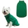 Mihachi Turtleneck Dog Sweater Winter Coat Apparel Classic Cable Knit Clothes with Leash Hole for Cold Weather Ideal Gift for Pet in New Year Green XSmall