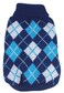 Pet Life Argyle Patterned Ribbed Fashion Knitted Fall and Winter Pet Dog Sweater with Turtle Neck