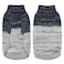 Queenmore Knitted Pullover Dog Sweater Turtleneck Pet Cat Sweater Cold Weather Puppy Clothes Stitching Knitwear with Leash Hole for Small Medium DogsDark BlueS