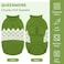Queenmore Warm Dog Sweater Soft Pet Knitwear Knitted Pullover Winter Pet Clothes for Small Medium Dogs Cats Green