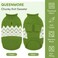 Queenmore Warm Dog Sweater Soft Pet Knitwear Knitted Pullover Winter Pet Clothes for Small Medium Dogs Cats Green
