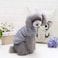 Izefia Rdc Pet Clothes Dog Cat Woolen Sweater with Cap Winter Warm Turtleneck Fleece Coat L ClassicGrey