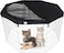 HiCaptain Pet Playpen Top Cover for Indoor and Outdoor Use EscapeProof and Sunshade Shield Protector Fits for 24 inches Wide 8 Panel Dog Crate Pen Black with Adjustable Half Mesh