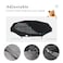 HiCaptain Pet Playpen Top Cover for Indoor and Outdoor Use EscapeProof and Sunshade Shield Protector Fits for 24 inches Wide 8 Panel Dog Crate Pen Black with Adjustable Half Mesh