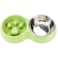 DS.PETTING DSPETTING Slow Feeder Dog cat Double Bowl Stainless Steel and AntiChoking Green