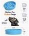 LE TAUCI PET Slow Feeder Dog Bowl Ceramic 15 Cups Blue Nonslip Base