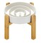 MOPANG Ceramic Slow Feeder Dog Bowls Elevated 20 Cups Slow Feeder for Medium Dogs Puzzle Maze Bowl to Slow Down Eating 30oz 8in White