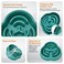 Juqiboom Slow Feeder Bowls for Small Medium Puzzle Slow Feeding Pet Bowl with AntiSlip Shim for Puppy NonToxic Preventing Choking Healthy Slower Food Feeding Dishes 2pc Green