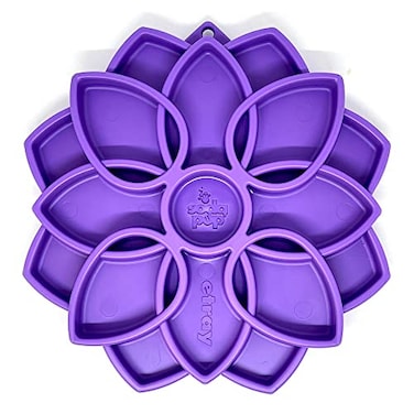 SodaPup Mandala eTray Durable Slow Feeder Tray Made in USA from NonToxic PetSafe Food Safe Material for Mental Stimulation Calming Avoiding Overfeeding Slow Eating Healthy Digestion More