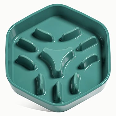LE TAUCI PET Dog Slow Feeder Bowl Ceramic3 Cups Puzzle Food Bowl for Small Medium Large Breed Dog Bowls to Slow Down Eating Maze
