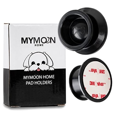 MYMOON HOME Pee Pad Holder for Dogs 2 Pack Dog Potty Training Pad for LegLifting Marking Dogs Use with Any Size Puppy Wee Wee Pads Stick on Any Flat Surface Strong Magnets Black
