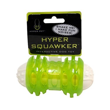 Hyper Pet Hyper Squawkers Dog Bone Durable Dog Toy Designed from TPR and Nylon with an Enticing Giggle Noise Medium