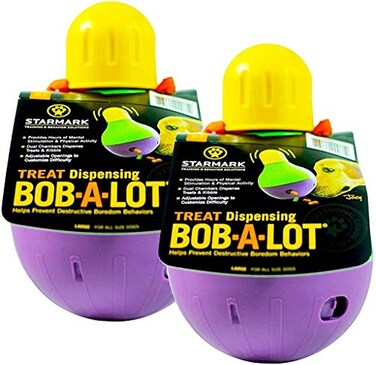 Starmark 2 Pack Large BobALot Interactive Dog Toys