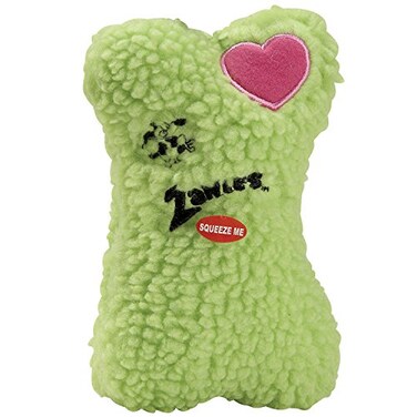Zanies Embroidered Berber Bone Dog Toys Green