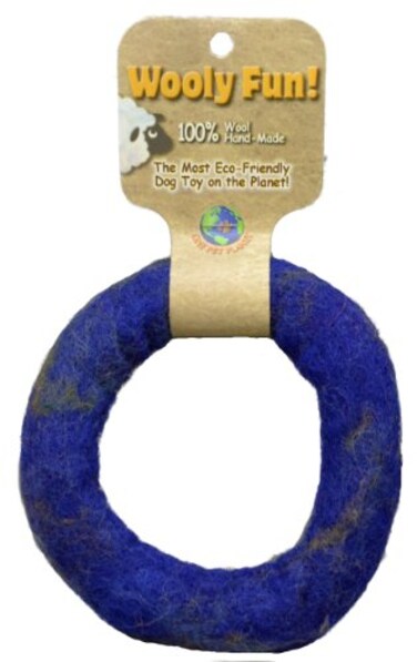One Pet Planet Wool Dog Toy 5Inch Blue