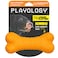 Playology Dog Toys Dual Layer Bone Chew Toy for Large Dogs Cheddar Cheese Scented Jumbo Dog Bone