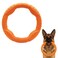 LaRoo Floatable Dog Fetch Toy Ring Tug Toy Teething Relief Catch Water Fun Pet Training Outdoor Durable Chew Toys for Small Medium Dogs Orange86