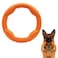LaRoo Floatable Dog Fetch Toy Ring Tug Toy Teething Relief Catch Water Fun Pet Training Outdoor Durable Chew Toys for Small Medium Dogs Orange86