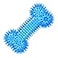 JQCUJQA Dog Squeaky Bone Chew Toy for Aggressive Chewers Durable Dog Rubber Bone Toy Dogs Teeth Cleaning and Training Blue