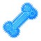 JQCUJQA Dog Squeaky Bone Chew Toy for Aggressive Chewers Durable Dog Rubber Bone Toy Dogs Teeth Cleaning and Training Blue