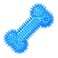 JQCUJQA Dog Squeaky Bone Chew Toy for Aggressive Chewers Durable Dog Rubber Bone Toy Dogs Teeth Cleaning and Training Blue