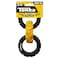Tonka Rubber 3Ring Tug Dog Toy Lightweight Durable and Water Resistant 75 Inches for MediumLarge Breeds Single Unit YellowBlack