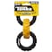 Tonka Rubber 3Ring Tug Dog Toy Lightweight Durable and Water Resistant 75 Inches for MediumLarge Breeds Single Unit YellowBlack