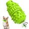 PIFFZEDO Dog Toys for Aggressive ChewersInteractive Natural Rubber Chew Squeaky Toy for Medium Breed OnlyNot for Small DogDog ToothbrushTough Durable GreenMedium