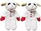 Multipet MultiPet Lambchop Standing Plush Dog Toy 13 with Squeaker SizePack of 2