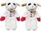 Multipet MultiPet Lambchop Standing Plush Dog Toy 13 with Squeaker SizePack of 2
