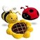 TONBO Springtime Combo Crinkle Plush Cute Dog Toys Sunflower Bumblebee Ladybug