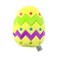 Midlee Plush Easter Egg Dog Toy with Squeaker YellowLarge