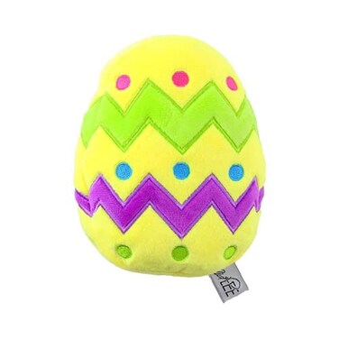 Midlee Plush Easter Egg Dog Toy with Squeaker YellowLarge