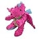 goDog Dragons Squeaky Plush Dog Toy with Chew Guard Technology Durable Fabric Squeaker for Active Play Pink Large