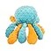 goDog Crazy Tugs Octopus Squeaky Plush Tug Dog Toy with Chew Guard Technology Durable Fabric Squeaker for Active Play Multi Color Large
