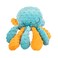 goDog Crazy Tugs Octopus Squeaky Plush Tug Dog Toy with Chew Guard Technology Durable Fabric Squeaker for Active Play Multi Color Large