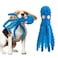 Alphatool Squeaky Dog Toys No Stuffing Octopus Soft Plush Crinkle Toys to Keep Them Busy Interactive Essentials for Small Medium Pets Dogs Gifts 1pcs Blue
