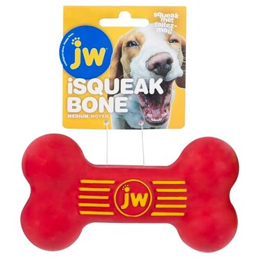 JW Pet Dog iSqueak Bone Dog Toy Large Assorted Colors