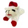 Multipet Lamb Chop Dog Plush Toy w Santa Hat Squeaky Toy for All Dogs Extra Soft Plush Stuffed Animal for Cuddling Playing 6 Cream