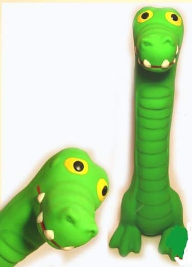 WANT CHEW 7 Latex Dog Squeaky Chewing Toys Crocodile
