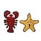 TUFFY 2 Pack Lobster Starfish Dog Toy Ultra Durable Plush Toy with Multiple Layers Reinforced Seams Washable and Floats Original Construction