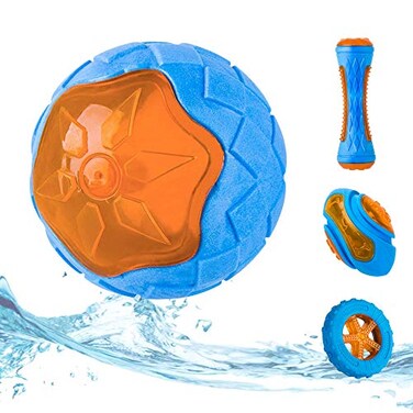 CoubonTail Dog Squeaky Toys Pool Beach Toys for Interactive Fetch Play TPR