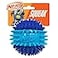 Nerf Dog 37in TPR 3Part Spike Squeak Ball Dog Toy Dark BlueLight Blue