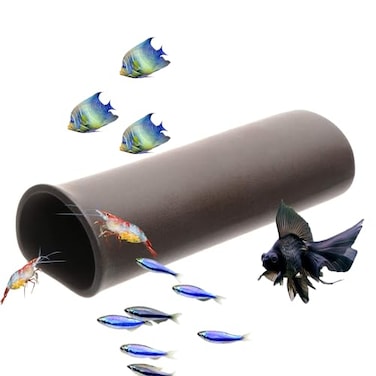 Saim Aquarium Pleco Cave Decorations 53 Inches Spawning Shelter Breeding Hideout Ornament Fish Tank Accessories for Fish Ornament Hideaway Brown