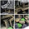 DOHAOOE Classical Temple Aquarium Decorations Asian Castle Thematic Safe Resin Ornaments with Plastic Plants Small Fish House Hideout Decor Hiding Places for Freshwater and Saltwater Fish Tank Accesso