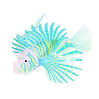 HEEPDD Artificial Glowing Lion Fish Luminous Fake Fish Aquarium Fish Landscape Ornament Simulation Animal DecorationBlue