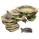 PINVNBY Turtle Basking PlatformTortoise Resin Dock Resting Rock Reptile Habitat Ornament Hiding Cave Floating Ledge Aquarium Decoration for Bearded DragonsLizardNewtsFrogs